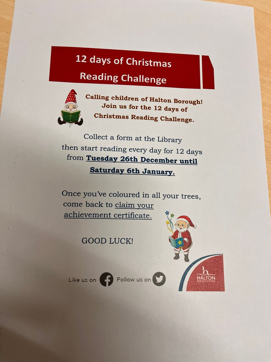 📚 An exciting reading challenge for the Christmas period! 📚 Miss McNicholas and the St. Clement bookworms will be giving out prizes in school for children who take part ✨