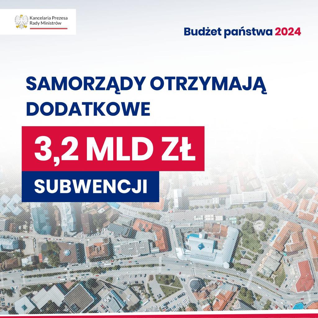 📊 3,2 mld zł dodatkowych środków dla samorządów - #BudżetPaństwa2024 ⤵️