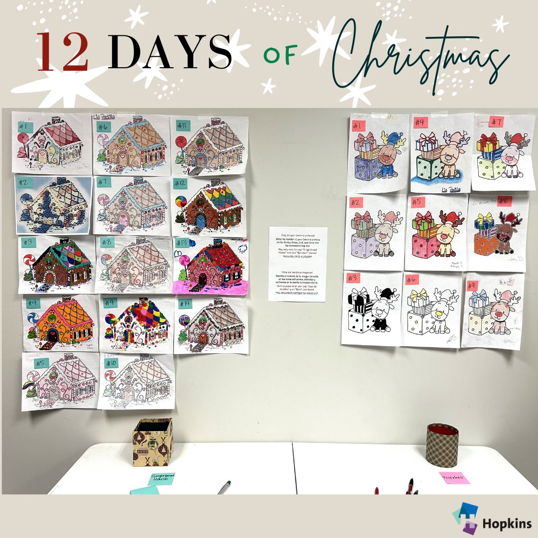 HopkinsPrinting's tweet image. Today is the voting day for our Christmas-themed coloring contest at Hopkins Elgin in celebration of our “12 days of Christmas”! Let the festive creativity shine, and may the best artwork win! Share your favorite masterpiece by commenting below.#HopkinsElgin #employeefun