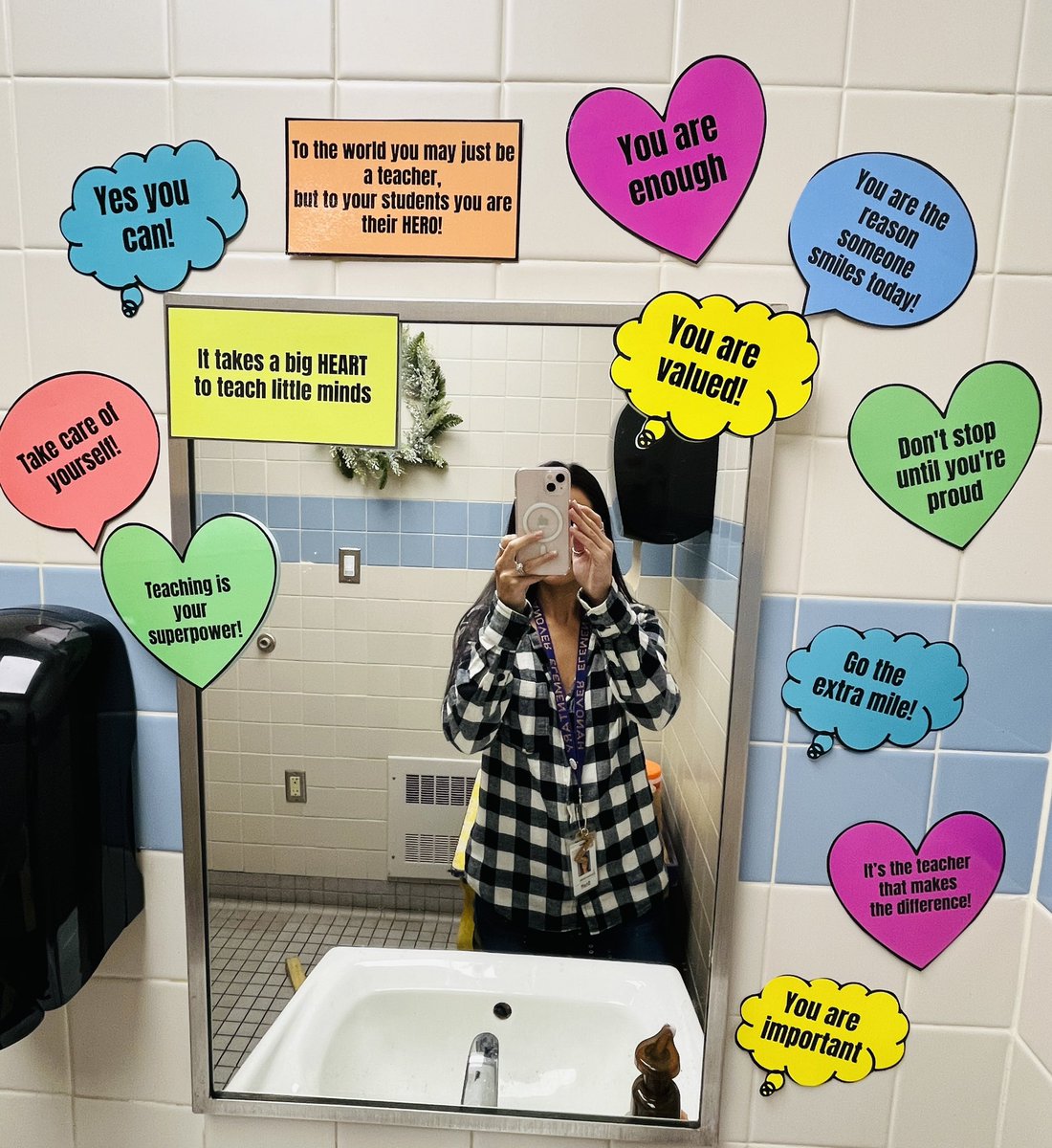 Boosting student morale starts with us! 

Empowering our staff and promoting growth mindset, one bathroom at a time 💕 🪞 🌟 

#HanoverHawks #GrowthMindset #TeacherMorale #LeaderInMe #BuildingBethlehem #BASD