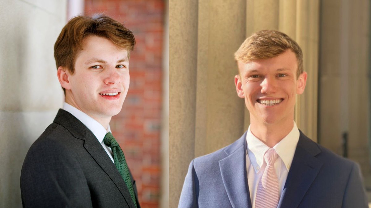 Alexander Dyer and Richard Allen were among six Harvard College students or recent graduates named to the Marshall Class of 2024. They will head to the U.K. next year for two years of graduate studies at the college or university of their choice. buff.ly/48pBkHP