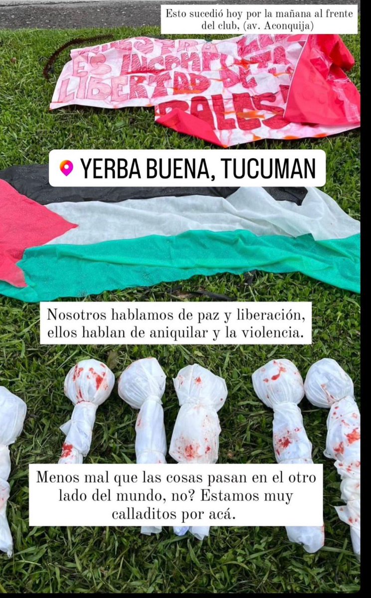 Hermoso mensaje de paz nos dejaron al frente de  institución judía como es Unidad Sionista.
4 tipos a la madrugada bajo la lluvia plantaron ese mensaje violento.
Además de violentos, cagones que no lo hacen de día.
No les vamos a permitir. No tenemos miedo. No nos van a callar!!