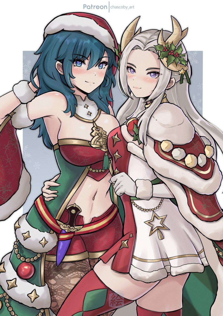 Byleth & Edelgard Christmas outfits🎄 . #FireEmblem #ファイアエムブレム #FEHeroes