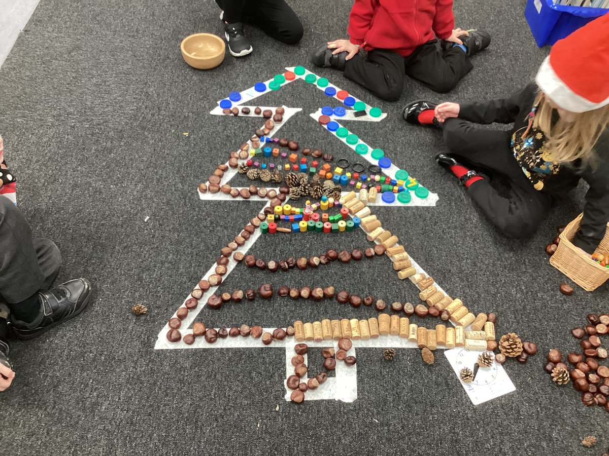 RBaltzerPPSA's tweet photo. Happy Christmas! I was really impressed with the loose parts Christmas tree that was so carefully planned out and constructed by the children alone. I loved the combination of man made and natural objects.  @Pawlettprimary @LisaDadds #learningthroughplay #looseparts https://t.co/L7NWZyXlJu
