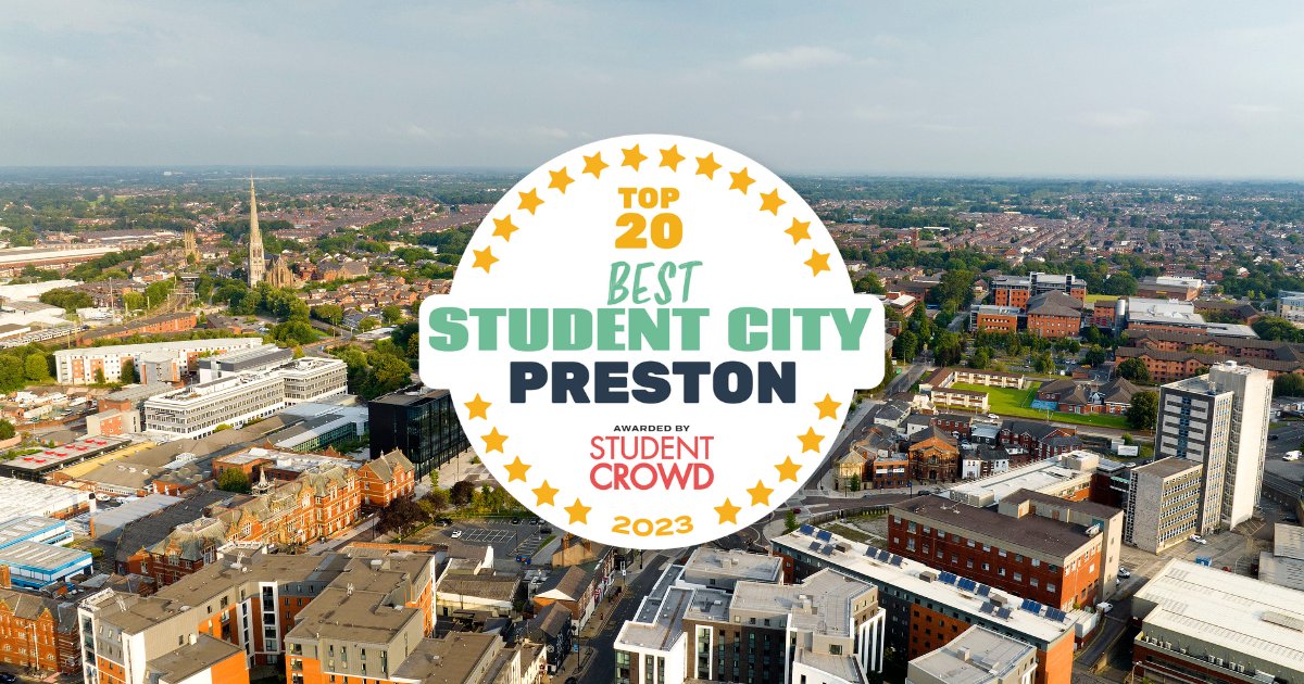 The University of Central Lancashire - UCLan (@uni_lancashire) on Twitter photo Preston has been ranked in the Top 20 Best Student Cities in the UK 2023, as voted by students from <a href="/StudentCrowd/">StudentCrowd</a> 🥳
Think #Preston could become your new home? There's still time to submit your #UCAS application. Learn more about life at UCLan: ow.ly/ZIiU50QhVui Preston has been ranked in the Top 20 Best Student Cities in the UK 2023, as voted by students from <a href="/StudentCrowd/">StudentCrowd</a> 🥳
Think #Preston could become your new home? There's still time to submit your #UCAS application. Learn more about life at UCLan: ow.ly/ZIiU50QhVui