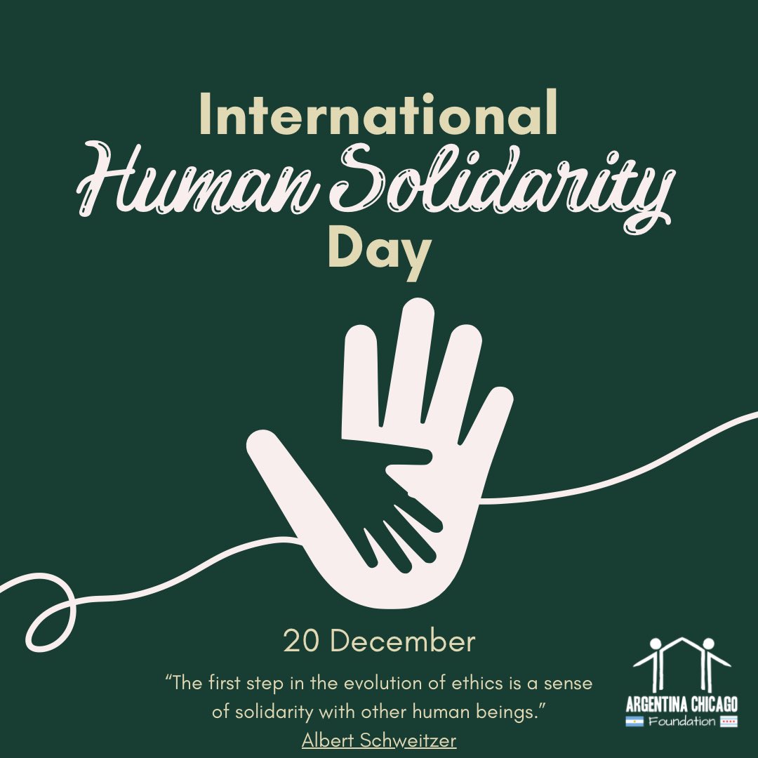 “There is nothing impossible in this world if we get together and fight against it. Happy International Human Solidarity Day to everyone.”

#solidarity #togethereverythingispossible #helptohelp #argentinachicago #ruralschool #education #bethechange