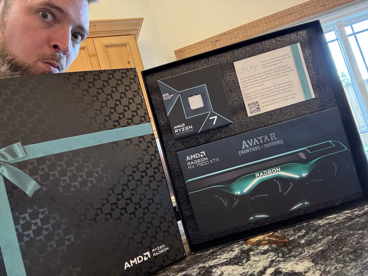 I’m giving away not one, not two, but THREE of these incredible Avatar AMD packages including a AMD Radeon RX 7900 XTX and Ryzen 7 7800X3D!

Follow + RT to enter! 

Picking winners in exactly ONE week! 
#amdpartner #avataronAMD @amdgaming