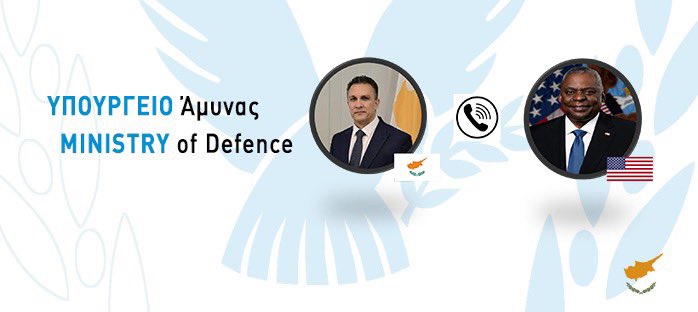 Excellent telephone conversation with American Secretary of Defence @SecDef reaffirming the strength of our bilateral cooperation. Our discussion focused on the provision of humaitarian aid to conflict zones, with Secretary Austin expressing his appreciation for the role of 🇨🇾 in…