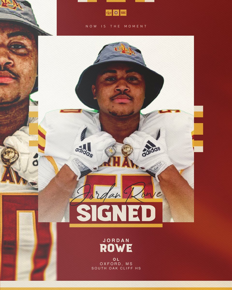 ULM_FB's tweet image. ✍️ 𝓢𝓘𝓖𝓝𝓔𝓓    

Welcome to the Warhawk family, @jordanrowe50.

#NSD24