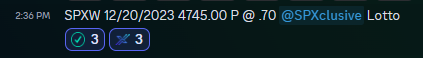 XclusiveTrading's tweet photo. $SPX #SPXclusive The difference you get with me is that I tell you what happens well before it does, and not guess like most do..
4760.00 P from $1.40 to $10.00 for 614.29%
1οΈβ£ $860
5οΈβ£ $4,300
Closed
4745.00 P from $0.70 to $6.50 for 828.57%
1οΈβ£ $580
5οΈβ£ $2,900
Closed