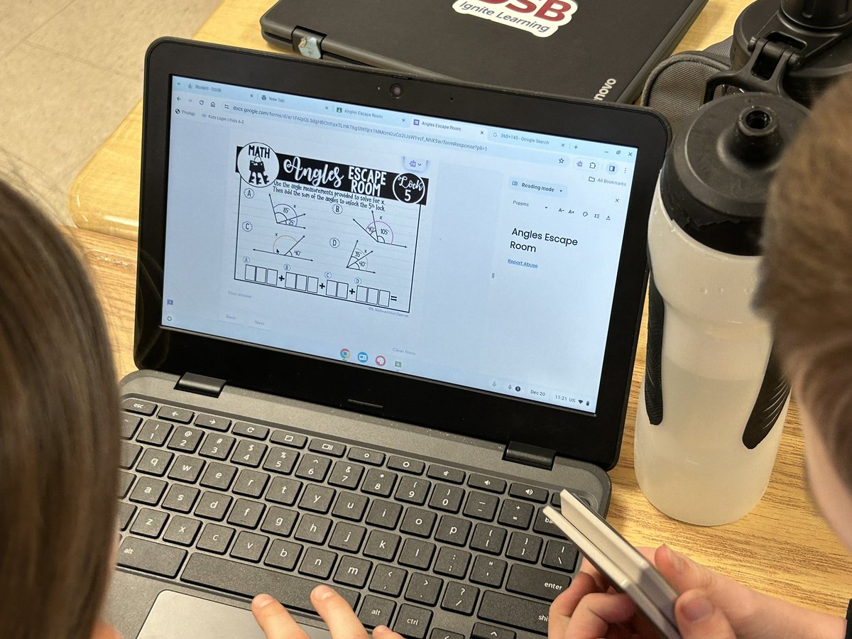 We also worked on completing and angles escape room to finish off our angles unit! Great job 6s! <a href="/GlenDhuPS/">Glen Dhu</a>