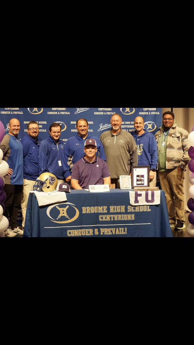 Congratulations @Steveno_77!! Can’t wait to see you at Furman!! A true student-athlete!! Thank you for all you’ve done for Broome Football!! 
#ConquerAndPrevail
@Broome_Football @coachfarmer71 @CoachSully5 @DarkSideD_FB @Coach_Moore67 @SDearybury