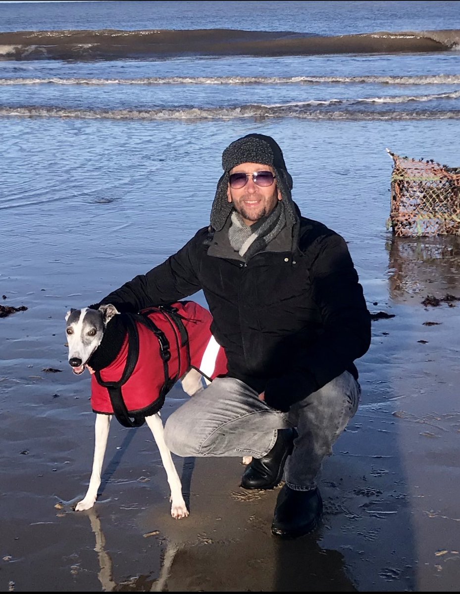 Clearing the cobwebs with Toby #whippet #NorthNorfolk coast