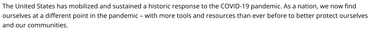 mavisclare's tweet image. The covid vaccines &amp;amp; handful of treatments, while important tools, are not sufficient to stop the ongoing pandemic – we are not “out” of the pandemic in any meaningful sense. The WHO and even CDC are careful to say that we’re only out of the “emergency” phase. 2/15