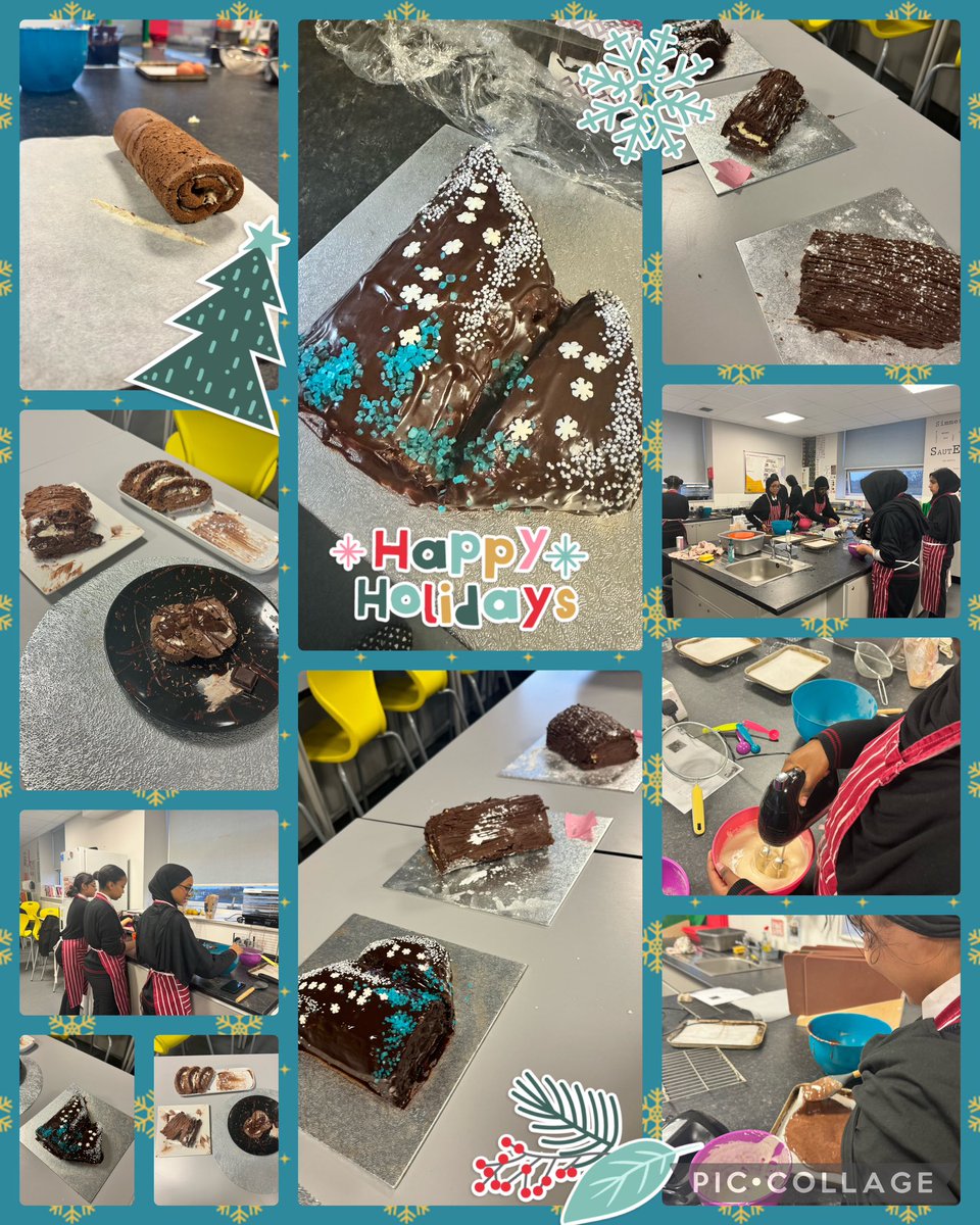 Happy Holidays! Year 10 get into the festive spirit with a Chocolate Yule Log! 🎄🎅🏽

#chocolatecake #nechells #yulelog