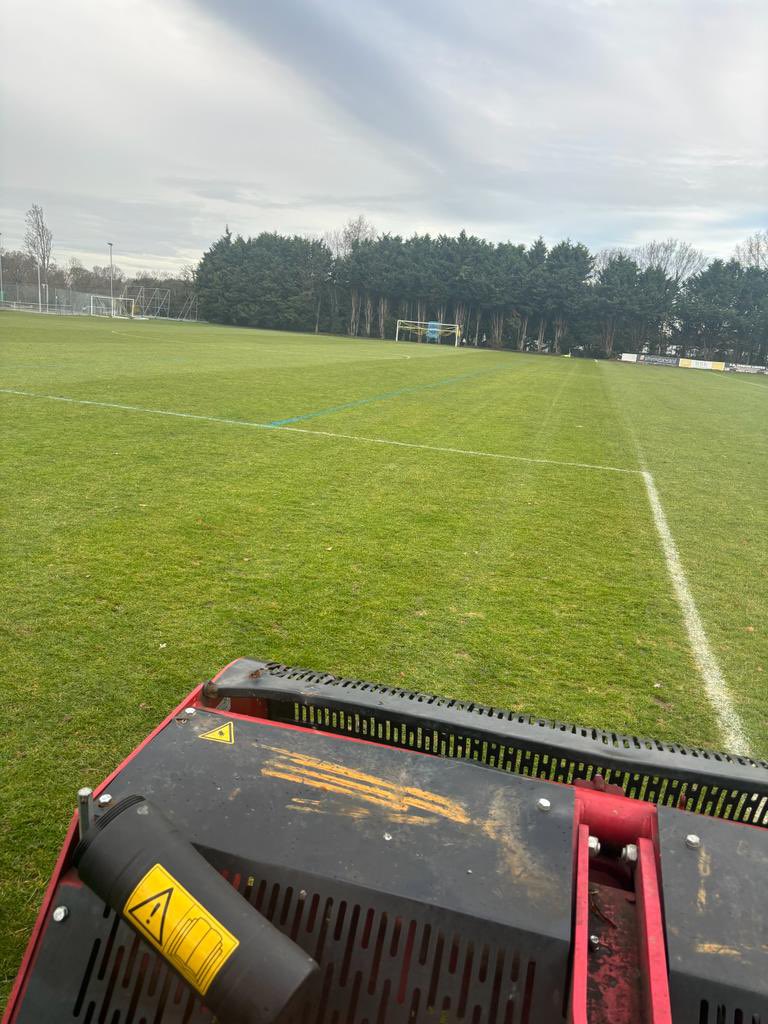 After the rain we are back out with the verti drains @oldwilsonians opening up the pitches over the break @Proffittglenn @benwhite2012 #jordans