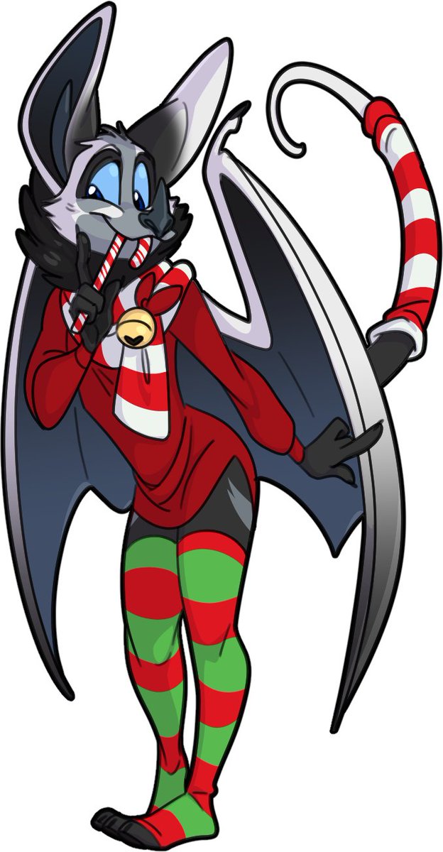 You know you want a lick of my candy cane. Art by @KenDrawsArt