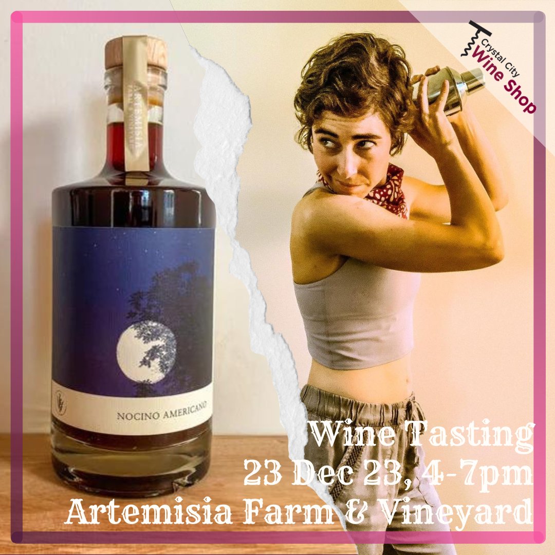 🎁✨ Shake up your #ChristmasShopping at #CrystalCityWine! Join us for a delightful tasting with @artemisia.farm on Dec 23 from 4-7pm. 🍹🎄 Sip, shop, and savor the season's spirits! #HolidayTasting #UniqueGifts #Cheers #Cocktails #Mixers #Vermouth #DrinkLocalWine #VaWine @VaWine