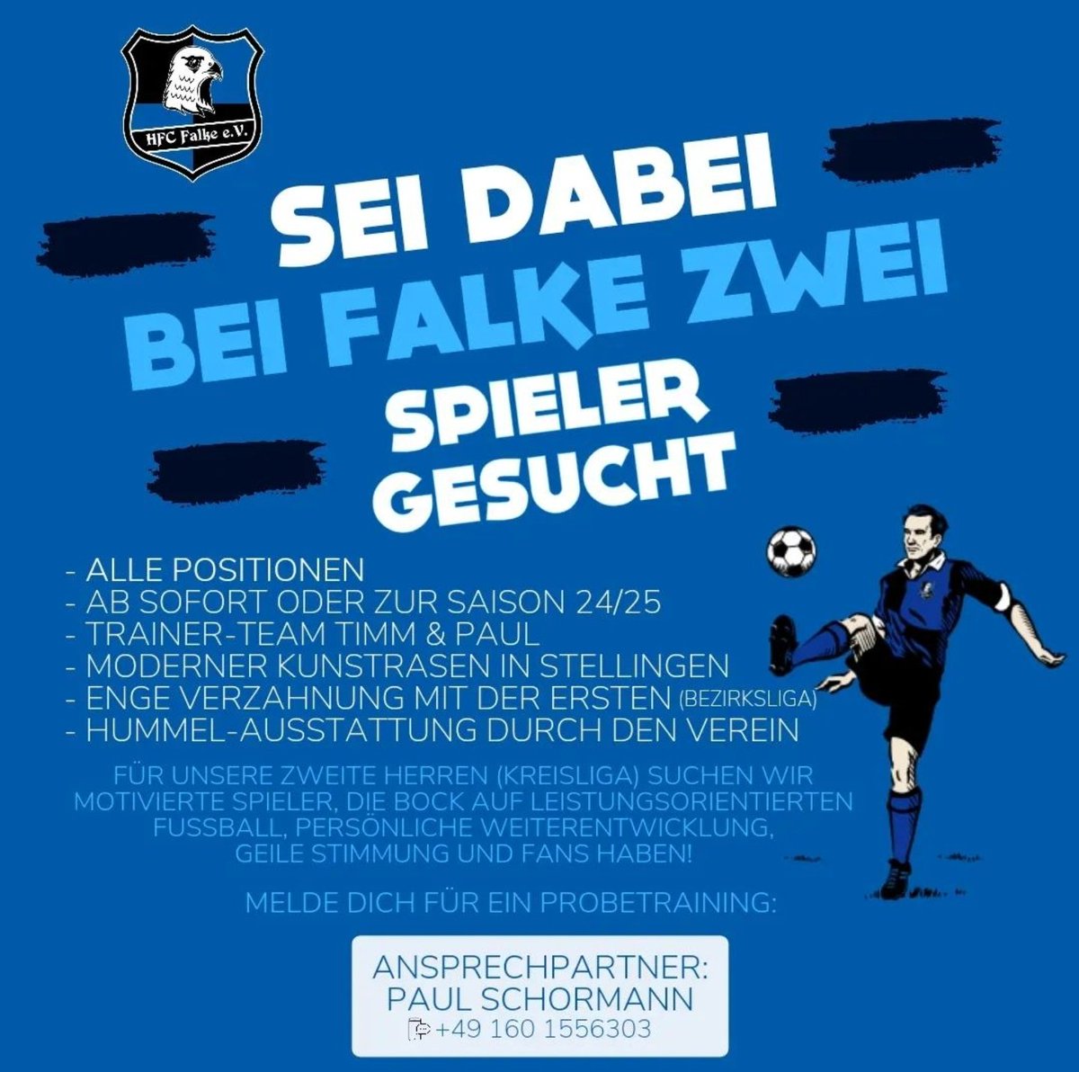 Für Falke kicken ist derbe in Ordnung! #hfcfalke #falkenfieber