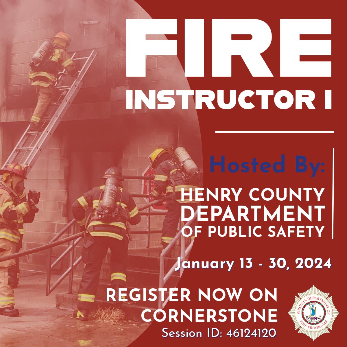VaFirePrograms's tweet photo. Register for the upcoming Fire Instructor I course hosted by the Henry County Department of Public Safety.
π Secure your spot now: https://t.co/ElSh7LVF5e
Limited spots available. #VDFP #FireInstructorTraining
(seats available at the time of posting) https://t.co/MyOaHa1ARE