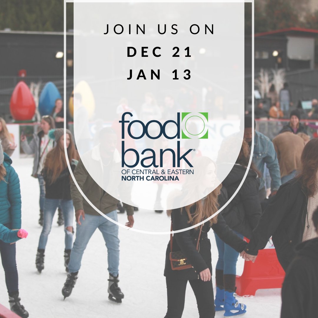 Did you know that 1 in 9 people face hunger across our area? ▶️ Dec. 21 and Jan. 13 THE RINK presented by @UNC_Health_Care will be collecting donations in partnership with the @FoodBankCENC! ▶️ No ticket required to donate, collection area will be outside gate 1.