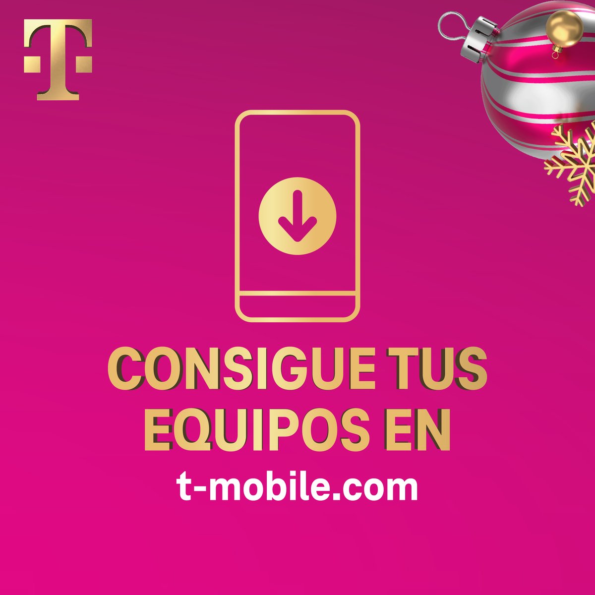 ¡Aún estás a tiempo de hacer tus compras sin salir de tu hogar! Regala equipos de T-Mobile a toda la familia y consíguelos a través de t-mobile.com.