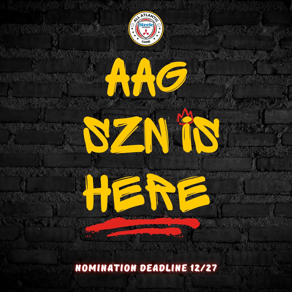 Don’t miss out on your opportunity! Make sure your Coach, AD, or Principal nominates you for SteeleAAG ‘24 before the nominations deadline on 12/27. #AAG2024

🔗 allatlanticgame.com/nominations