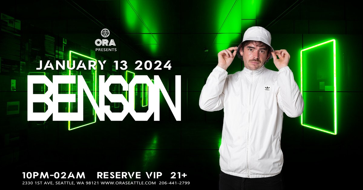 Hey Seattle! 
<a href="/BensonAUS/">Benson</a> will be at <a href="/oraseattle/">Oraseattle</a>, January 13th 2024!

Tickets: tickets.oraseattle.com/e/benson-at-ora

#thtworld #thtworldproductions #ora #seattle #dancemusic #electro #pop #drumandbass #dancemusic #follow #share #music
