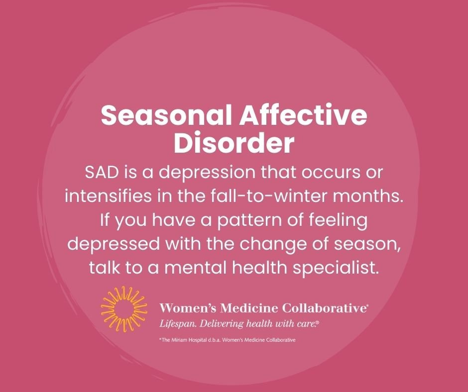 If you have a pattern of feeling depressed with the change of season, you may suffer from SAD—depression that occurs or intensifies in the fall-to-winter months. Read more on how to maintain your mental health during the colder months: lifespan.org/lifespan-livin…