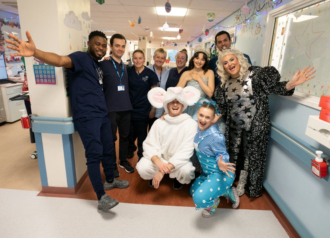 Our panto cast brought some magic to the University Hospital of North Durham this week as they visited children &amp; their families at the Treetops Ward.

We're hoping to bring some festive cheer too with screenings of our panto available for patients &amp; families to watch together.
