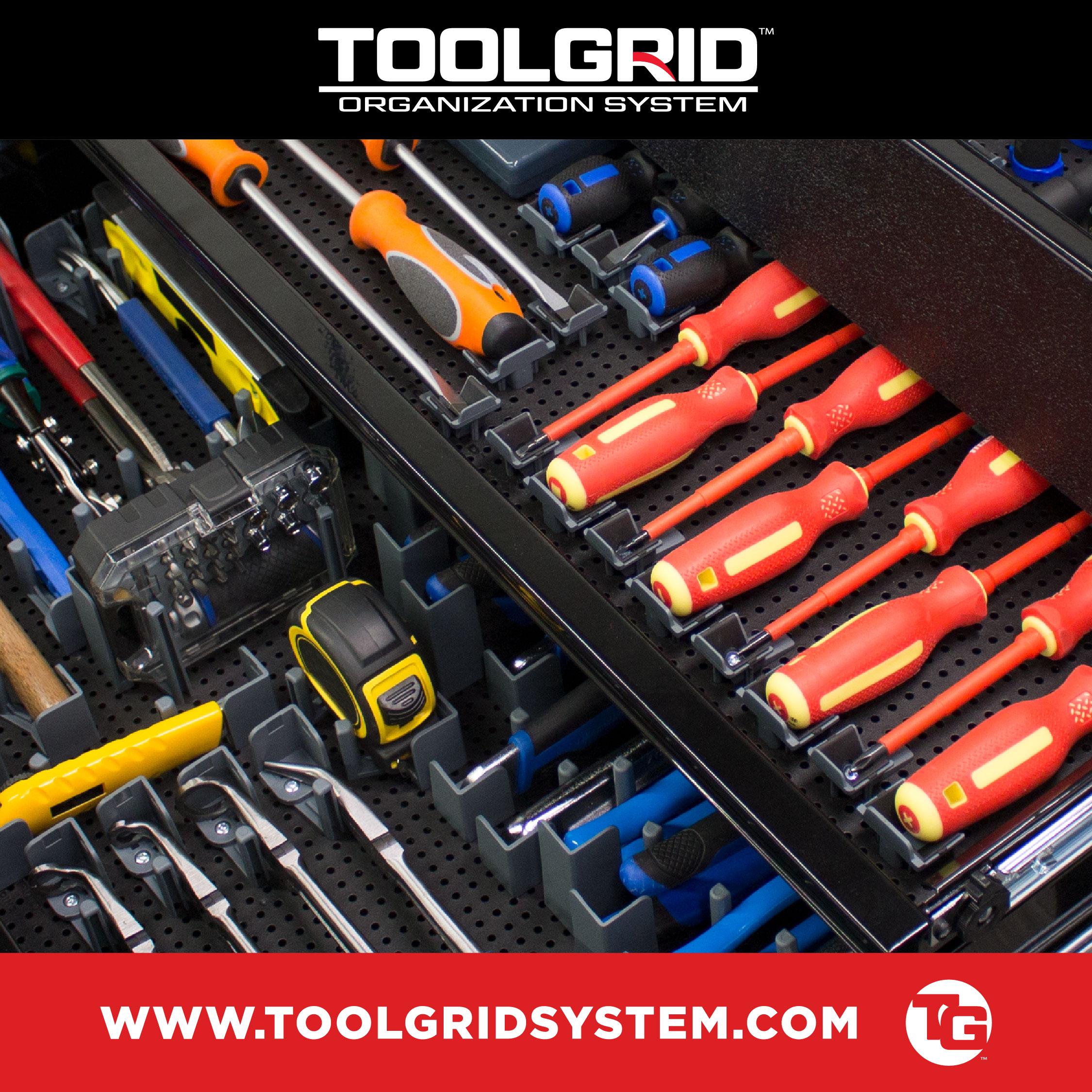 Tool Grid Toolgrid Container Bundle for organizing hardware and