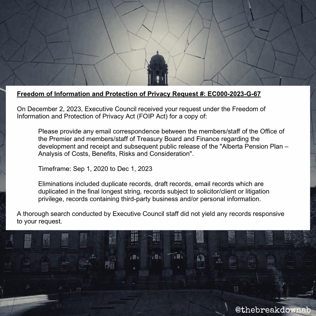 All of these possibilities can exist simultaneously, and Albertans can choose for themselves which poison it is. But it seems the fact that the water has been poisoned can no longer be up for any kind of debate. /6