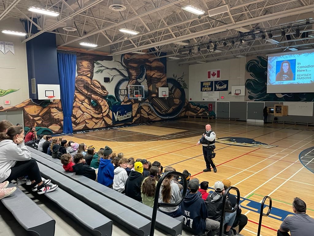 The Chilliwack RCMP Youth Section spent time at Vedder Middle School this week educating the grade eight students on Bullying. #BullyingPrevention #BullyingAwareness