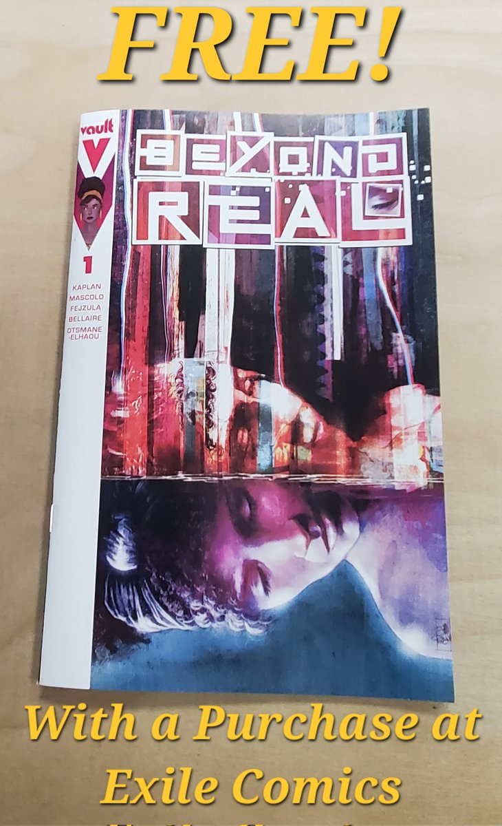 Beyond Real #1 from @thevaultcomics is out this week!
Pick up a FREE copy with a purchase at Exile Comics!
#ExileComicsNY #Bronx #NYC #comics #NewComicBookDay #NCBD #MottHaven #BeyondReal #VaultComics