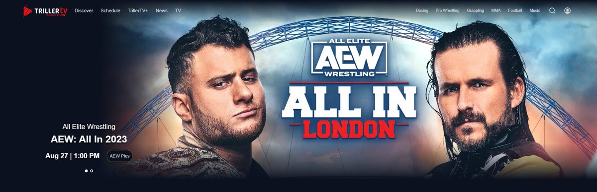 For those subscribed to AEWPlus who may not have purchased All In: London back in August, the event is now included with your subscription.