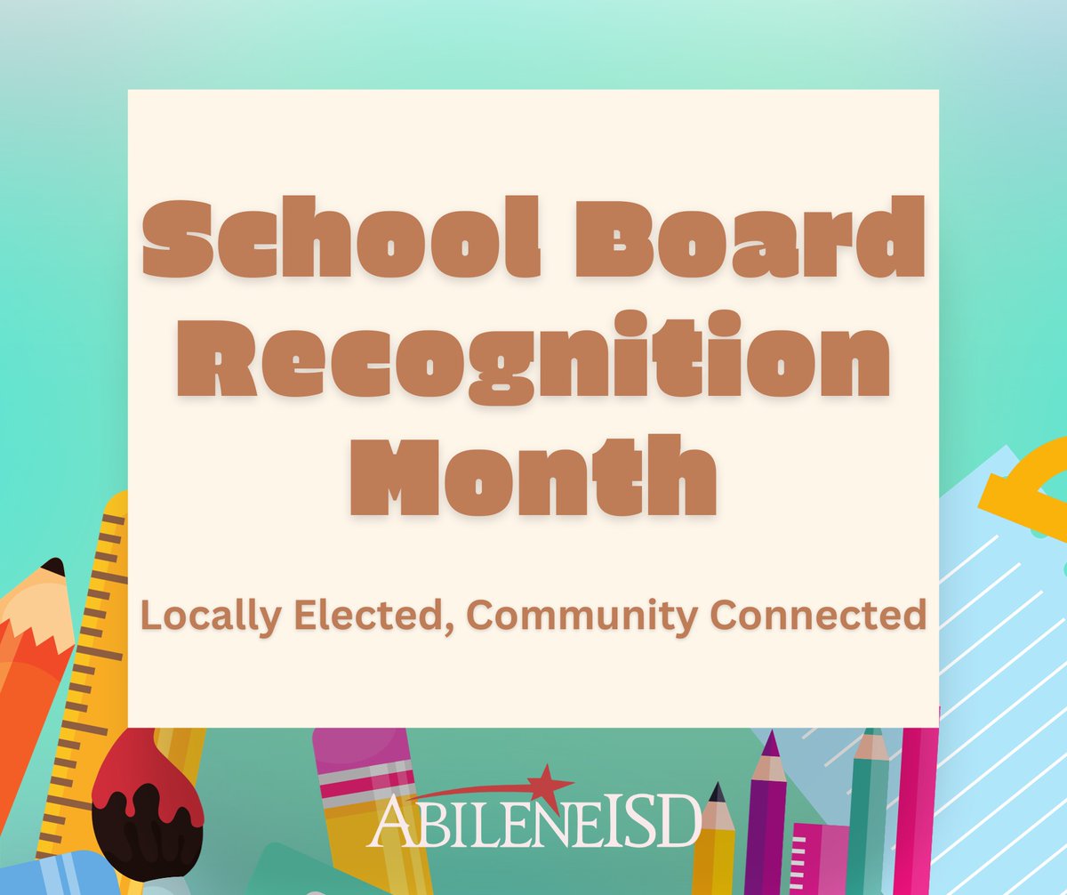 Thank you to our Board of Trustees for always seeking to do what is best for our students! 📚 🎓 ❤️ #SchoolBoardMonth #AISDitstheheart

Every January, school districts in Texas honor the volunteers who serve on our local school boards. Visit tasb.org to learn more!