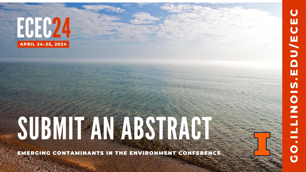 ⏰There's still time to submit an abstract! 

Share your research on: 
#Pharmaceuticals and #personalcareproducts #ppcp #Marinedebris and #microplastics 
#Algaltoxins #HAB #Agriculturalchemicals 
Other #emergingcontaminants (e.g., 6PPD-quinone)  #ECEC24