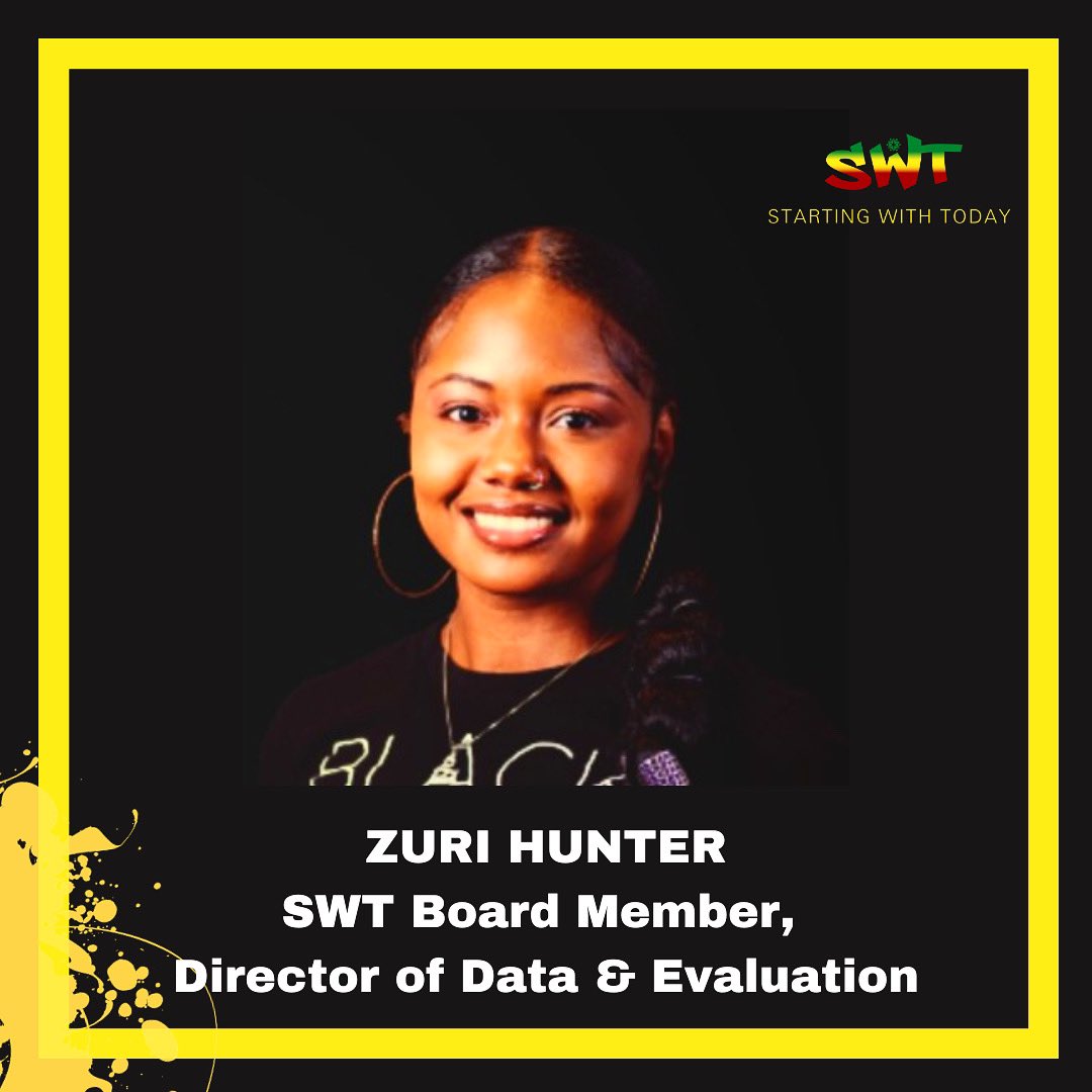 SWT is proud to welcome Zuri Hunter to our esteemed Board of Directors.

Zuri has been leading our data revamping efforts for the past year with our partners including JPMorgan Chase & DataKind. She is a Scrum master, and she recently joined the NFL as a Data Engineer. ❤️💙🦬