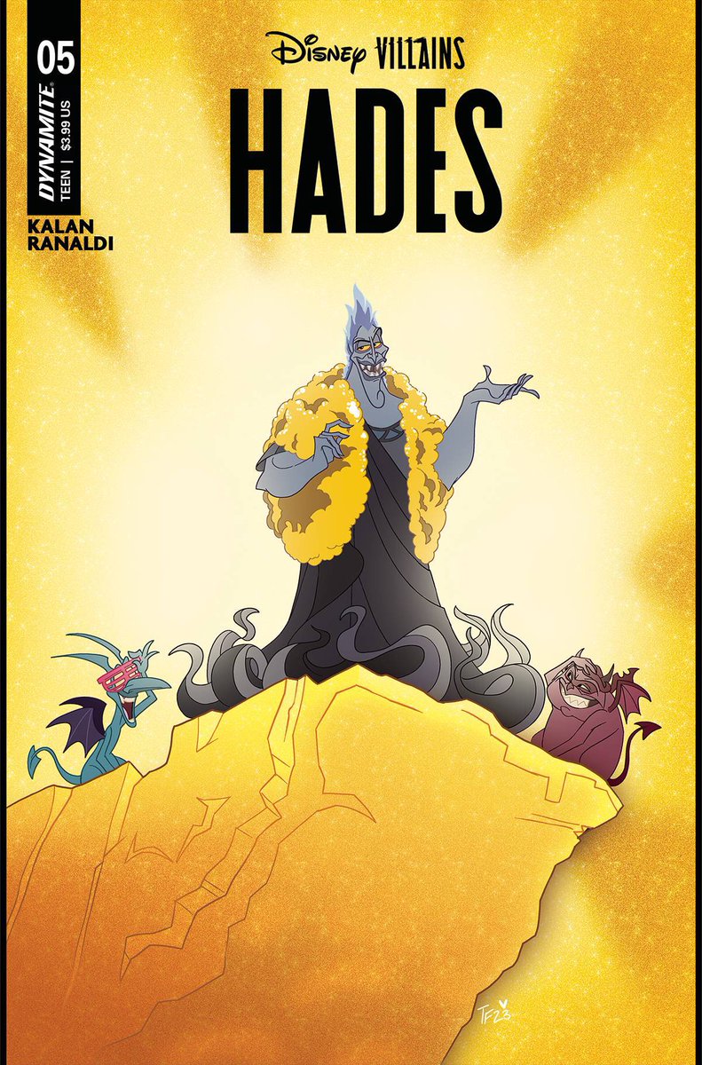 New release date for Dynamite Comics Disney Villains Hades #5 12/27/24->1/24/24 #DynamiteComics #DarkwingDuck #JusticeDucks @ElliottKalan @Ran_A_92