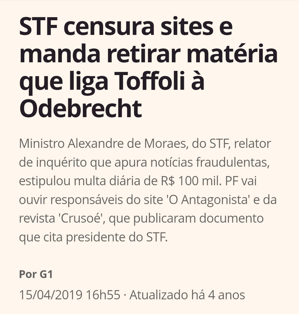 Fica todo mundo aí discutindo a nomeação do "comunista" Dino, do "crente" Mendonça, do "antidemocrático" Moraes, do "ganancioso" Gilmar...

Mas esse aqui reúne o pior de cada um.

Irrisório saber jurídico ✔️
Reputação manchada ✔️
Nepotismo ilibado ✔️
Defesa da Censura Magna ✔️