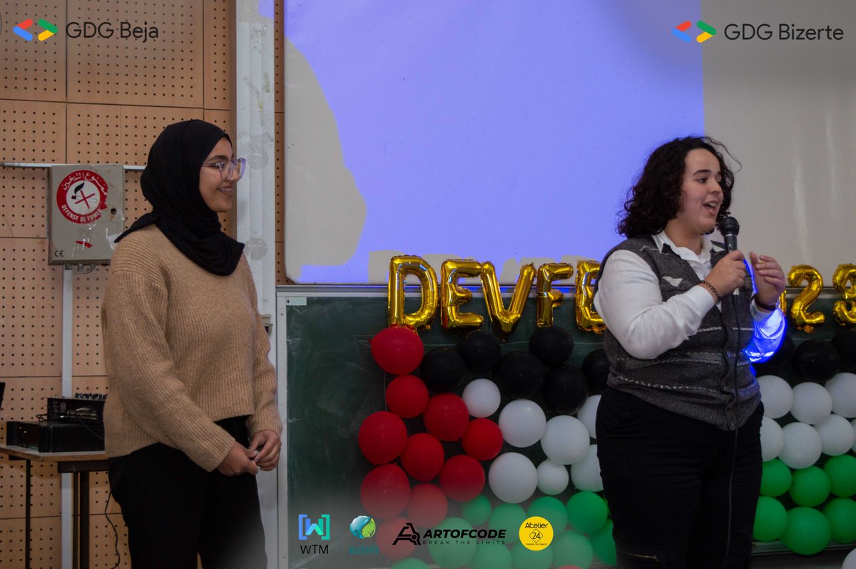 GDGBeja's tweet image. ๐ Images are back! Witness the brilliance of our 2nd Place Team at DevFest Beja Bizerte. ๐๐
Team: โ Etherealโ Malek arfaoui , Bouzidi Imen
#DevFest #2ndPlaceWinners #TechCompetition"
#gdgbeja #gdgbizerte #artofcode #DevFestBejaBizerte
