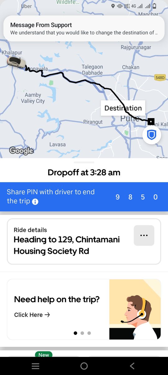rishusinghkop's tweet photo. @Uber_India @Uber_Support @Uber @UberINSupport destination change  add and change option not have I'm trying many time but not correct and solution got and not problem solve https://t.co/Fl8aVH8HrR