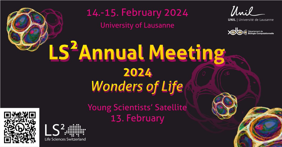 Dear all life scientists in Switzerland: Immerse yourself in the latest research breakthroughs and connect with fellow scientists at the LS2 Annual Meeting 2024 on February 14-15 at the University of Lausanne, Switzerland! Registration deadline: 10 January 2024