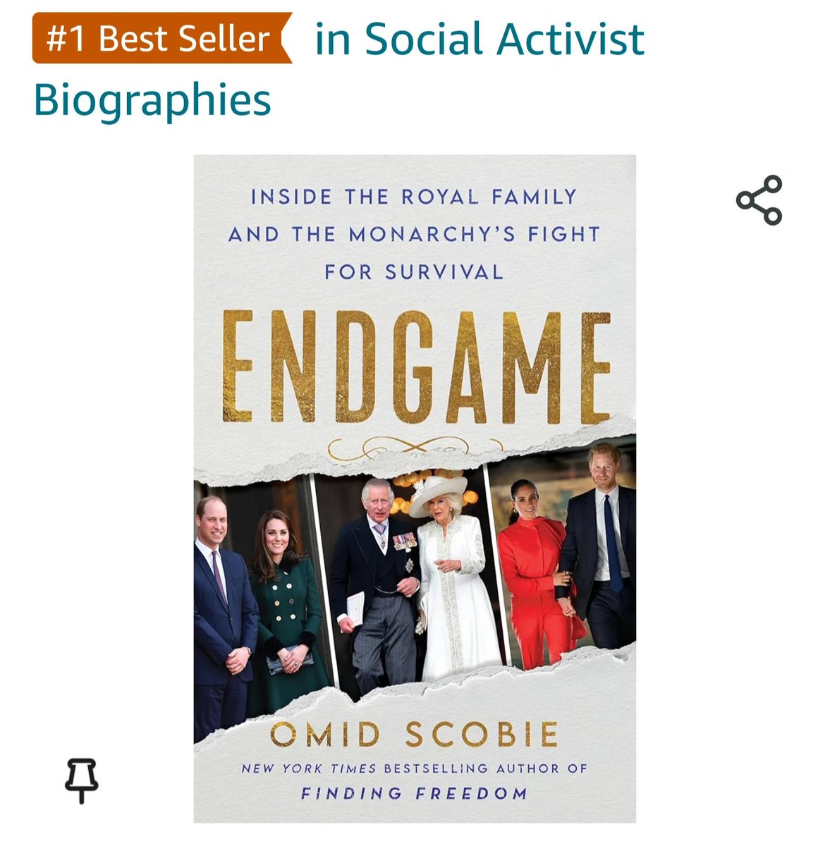 You know I'm Ms. Petty. I like to add fuel to the fire. So, here I go:  'ENDGAME' is still a #1BestSeller on Amazon. 😏 No one is listening, reading or buying Omid's book, folks. 😅