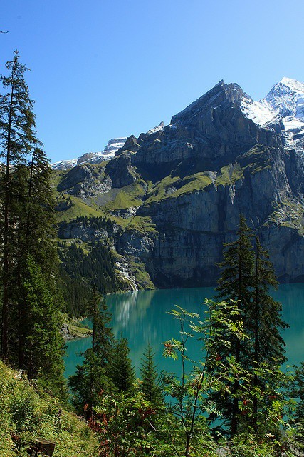 Swiss mountain lake