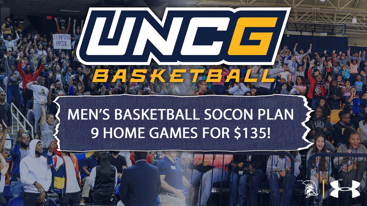 Give the gift of UNCG basketball to someone by purchasing a half-season plan! 🎟️🎁 This includes all 9⃣ @SoConSports home games in 2024! 📰 go.uncg.edu/s5zihc #letsgoG