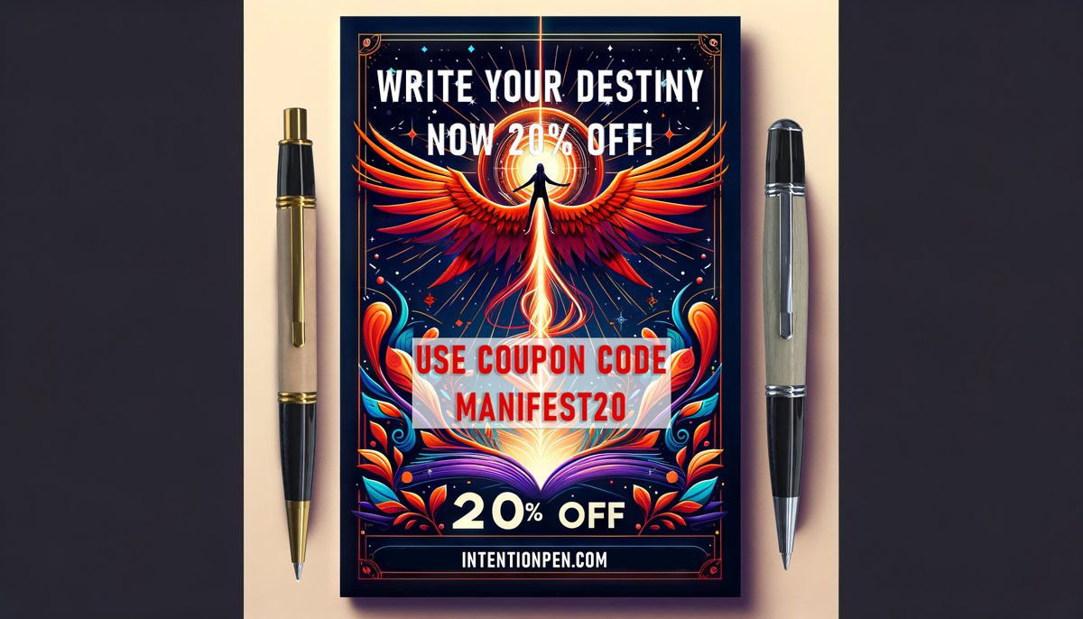 Unleash the power of your intentions and step into a new year of transformation! 🌟 With the Intention Pen, now at a special 20% discount, you're not just writing – you're manifesting your destiny. Each stroke is a step towards your dreams. ✍️🚀 #Manifest20 #WriteYourDestiny