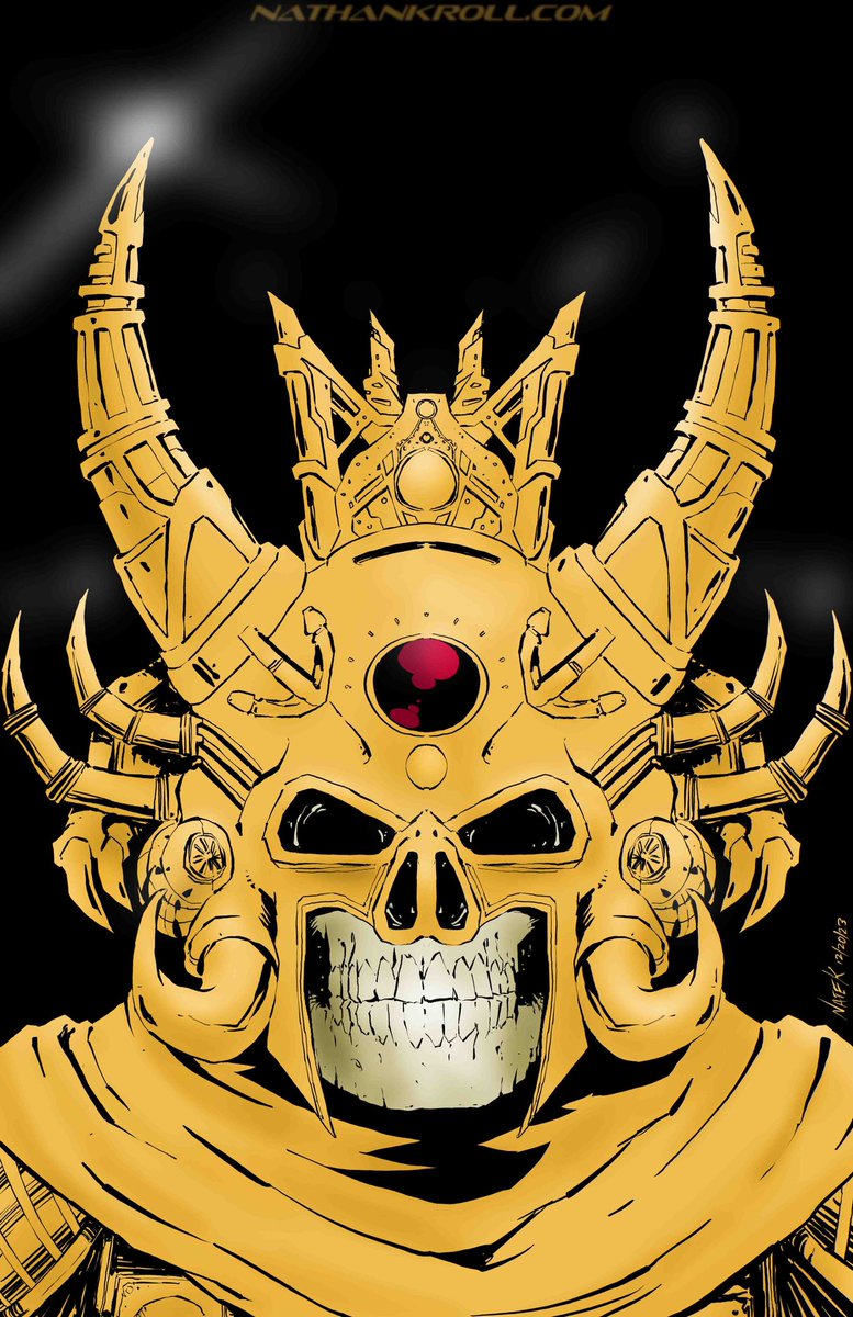 God Skeletor, not to be confused with Skelegod.
Do we think maybe Skeletor has a god complex?  🤔 
nathankroll.com/portfolio/
#HeMan #MastersoftheUniverse #drawing #artwork @MOTUdrawing #MOTUdrawingchallenge