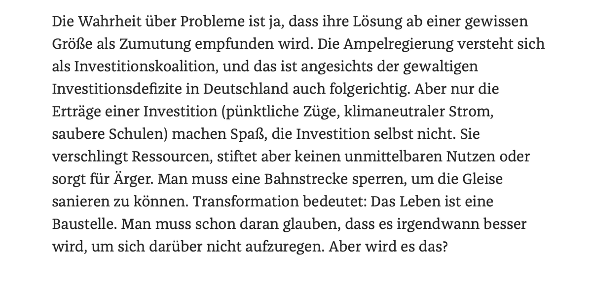 Politiker sollen Probleme lösen heißt es immer, aber Probleme lösen macht in der Praxis oft keinen Spaß.@bertpsch und ich haben über den Zustand der Ampel und die Gründe dafür nachgedacht zeit.de/2023/54/ampelk…