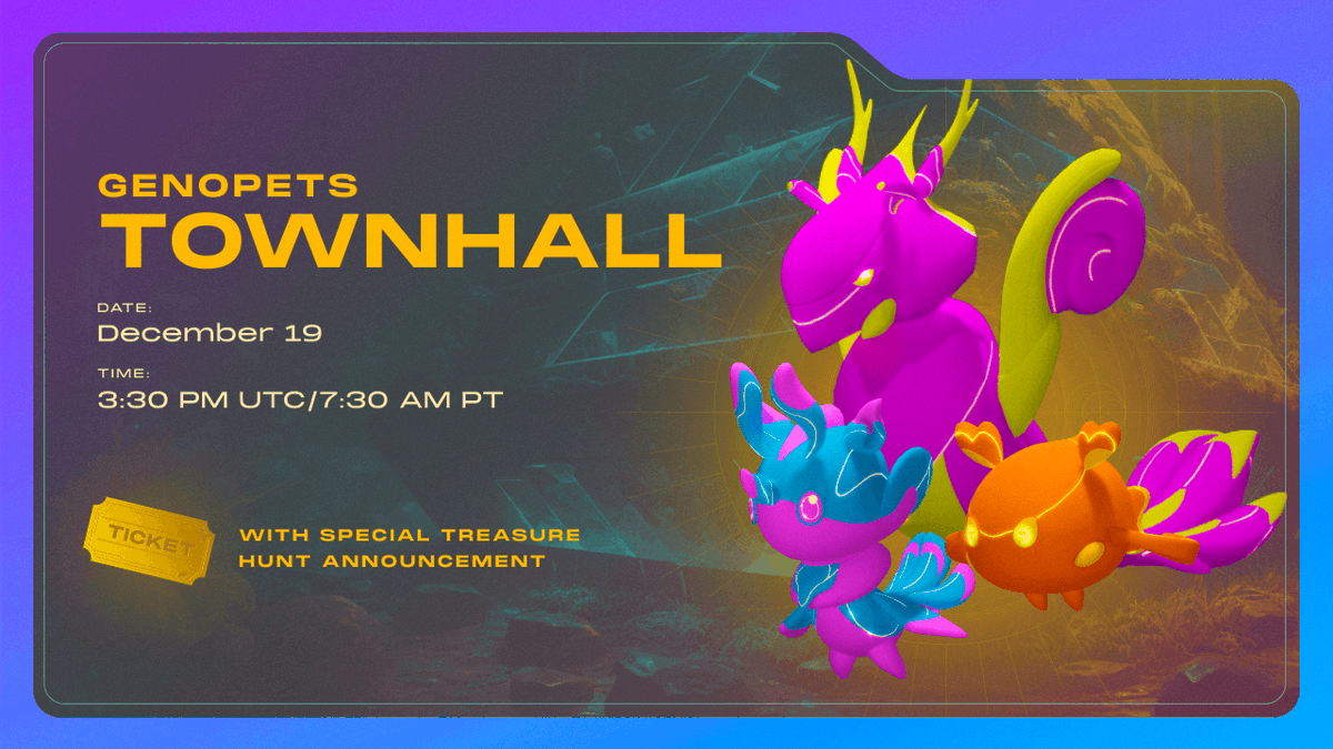🧵 GENOPETS TOWNHALL SUMMARY Hey #Genopets Community! Just finished up with the latest Genopets Townhall and there's a lot to share. Cool stuff to talk about, so let’s get into it! 🔹GENOMAG 🔹PHASE 2 - 0.9.1 UPDATES 🔹V1 PUBLIC LAUNCH 🔹TREASURE HUNT 🔹BATTLE SYSTEM